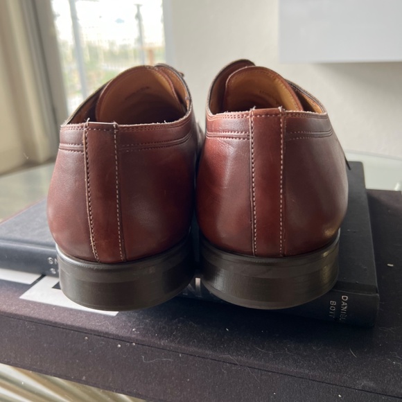 Magnanni 'Romelo Diversa' Apron Toe Derby Cognac Brown Mens 12M MSRP $350 Used. - Picture 2 of 4